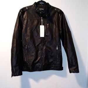 NWT Chou Yatou Mens Leather Moto Jacket.